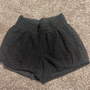 Maurices black lace shorts S